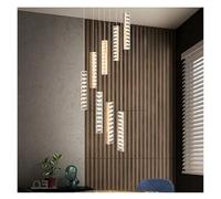 Modern Cantilevered Living Room Chandelier Staircase Duplex Villa Crystal Long Pendent Light Luxury Loft Large Hanging Lamp( White Light,36 lights)