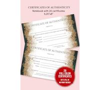 Modern Certificate of Authenticity for Original Artwork: Artist Certificate for Original Artwork | Notebook with 20 High Quality Certificates | Modern Unique Minimalist Design