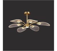 Modern Chandelier Copper Hanging Light gold Warm European Style Ceiling Compatible with Lamp Living Dining Room Bedroom Luxury Villa,Luxe