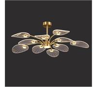 Modern Chandelier Copper Hanging Light gold Warm European Style Ceiling Compatible with Lamp Living Dining Room Bedroom Luxury Villa,Luxe