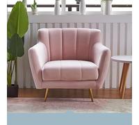 Modern Chenille Loveseat Sofa, Velvet with Flower Shaped Back, Couch Comfy for Living Room/Bedroom(B,0.85m)