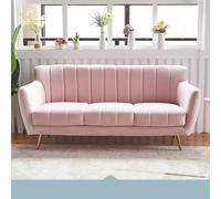 Modern Chenille Loveseat Sofa, Velvet with Flower Shaped Back, Couch Comfy for Living Room/Bedroom(B,1.9m)