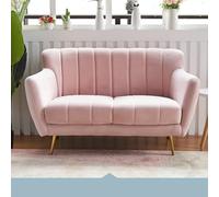 Modern Chenille Loveseat Sofa, Velvet with Flower Shaped Back, Couch Comfy for Living Room/Bedroom(B,1.4m)