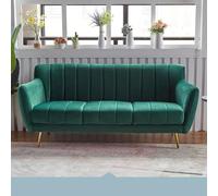 Modern Chenille Loveseat Sofa, Velvet with Flower Shaped Back, Couch Comfy for Living Room/Bedroom(C,1.9m)