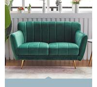 Modern Chenille Loveseat Sofa, Velvet with Flower Shaped Back, Couch Comfy for Living Room/Bedroom(C,1.2m)
