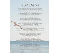 Modern Christian Calligraphy: Psalm 91 - I Abide Under the Shadow of the Almighty - Minimalist Faith Wall Decor for Millennial Believers(Unframed,08x12inch(20x30cm))