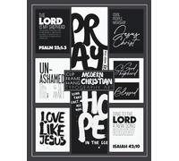 Modern Christian Typography Wall Art Book - Playful Scripture & Bible Verse Prints to Clip and Frame | 8×10 & 5×7 Gallery Wall Art Collection