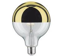Paulmann 28678 Ampoule LED à Filament G125 6 W 2700 K Blanc Chaud Intensité Variable E27, Miroir de tête doré