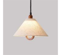 Modern Cloth Pendant Light E27 Bulb With Wood Dining Room Kitchen Bedroom Chandelier