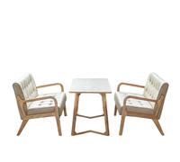 Modern Commercial Seating Set - 2/4 Chair & Table Lounge Mid Century for Living Room, Upholstered Comfy Armchair with Solid Wood Frame(5)