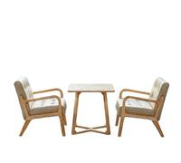 Modern Commercial Seating Set - 2/4 Chair & Table Lounge Mid Century for Living Room, Upholstered Comfy Armchair with Solid Wood Frame(1)