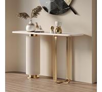 Modern Console Table, Contemporary Accent Table, Entryway Tables, Long Accent Foyer Tables with Storage Shelves for Hallway, Entrance, Living Room(100x35x85cm/39.4x13.8x33.5in)