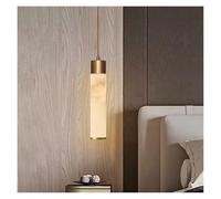 Modern Copper Light Luxury Pendant Lamp Marble Bedside Bedroom Hotel Dining Room Kitchen Stone Hallway Hanging Lighting Led
