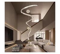 Modern Crystal Staircase Chandeliers LED Living Room Villa Large Chandelier