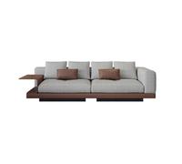 Modern Curved Cloud Boucle Couch, Tufted Textured Teddy Fabric 3-Seater Sofa, Multi Size Color One-Piece Moulded for Apartment