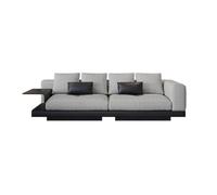Modern Curved Cloud Boucle Couch, Tufted Textured Teddy Fabric 3-Seater Sofa, Multi Size Color One-Piece Moulded for Apartment