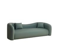 Modern Curved Sectional Sofa Luxury Comfortable for Living Room with Chair, Solid Wood Frame Couch for(C,200cm)