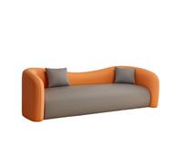 Modern Curved Sectional Sofa Luxury Comfortable for Living Room with Chair, Solid Wood Frame Couch for(A,170cm)