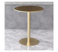 Modern den Iron Table de salle à manger ronde en fer - Petite table en métal pour canapé, café, thé, dessert - Élégante 48 x 48 x 62 cm pour intérieur/extérieur