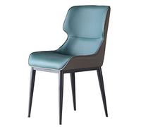 Modern Dining Chair Soft Synthetic Leather Upholstery Stylish Carbon Steel Legs Comfortable Cushion Ideal for Kitchen Living Room Reception Leisure - Green