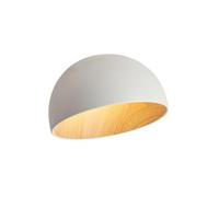 Modern Dome Flush Mount Ceiling Light Round Low Profile Wood Grain Interior Ceiling Fixture 13.78" Diameter Black/White for Bedroom Living Room Dining Room Hallway(White 3 color dimming,35cm)