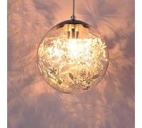 Modern Glass Small Hanging Lamps Creative Stainless Steel Engraving Interior Flower Restaurant Droplight Nordic Minimalist Pendant Light Creative Personality Living Room Bar Table (White B)