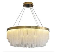 Modern Gold Steel Lustre Glass Led Dimmable Pendant Lights Living Room Round Led Droplight Deco Suspend Lamp Fixtures (Size : D100) (D40)