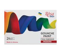 MODERN GOUACHE Paint Set Peinture Acrylique - Studio Rose - 24 couleurs 20 ml