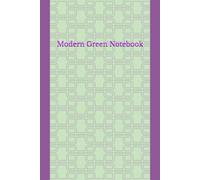 Modern Green Notebook: 6x9 School Notebook • 100 Pages • White Paper • Geometric Pattern Cover • Perfect for Students, Study Notes, Writing, Planning, and Daily Use