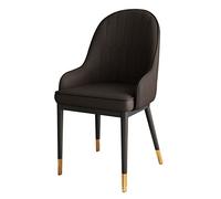 Modern High Back Dining Chairs Soft Waterproof Leather Seats with Metal Legs Ideal for Kitchen and Living Room Furniture Stylish and Comfortable Seating