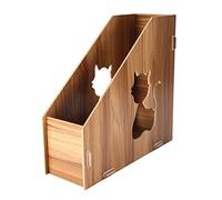 Modern Hollow Out Cat DIY Office Display Rack Magazine Organisateur de fichiers Document de Bureau Trieur en Bois étagère de Bureau pour Le dortoir de Maisons de Bureau École et
