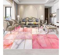 Modern Home Pink Carpets Living Room Decoration Marble Carpet Light Sofa Area Foot Mat Bedroom Bedside Cloakroom Soft Rug(Color08,120x160cm)