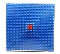 MODERN INDIAN ART Acupressure Tapis de réflexologie pyramidale magnétique pour thérapie énergétique soulagement de la douleur des pieds Bleu 12,1 x 12 x 1,3 cm
