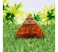 MODERN INDIAN ART Cornaline Orgonite Pierre Pyramide Cristal Point & Cuivre Spirale Chakra Reiki Vastu