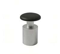 Modern Industrial Cafe Furniture Set, Round Metal Pedestal Table with Padded Stools, Minimalist Bistro Booth Seating for Coffee Shop Milk Tea Room Office Decor(E)