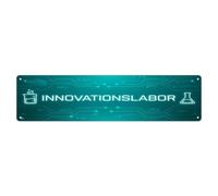 Modern Innovation Lab Bouteille en métal avec plaque en métal | Plaque murale de style vintage pour café, bar, bureau, maison, jardin, porte d'entrée, chambre à coucher