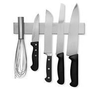 Modern Innovations Barre de couteau magnétique en acier inoxydable 25,4 cm, utilisation polyvalente comme porte-couteaux, porte-ustensiles, porte-outils, organiseur d'articles artistiques, organisateur de maison
