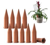 Modern Innovations Lot de 10 piquets de plantes en terre cuite autoarrosant pour plantes d'intérieur et d'extérieur Piquets d'arrosage réutilisables pour bouteilles à long goulot Piquets pour