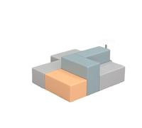 Modern Irregular Waiting Area Sofa Space-Saving Sectional Rounded Edge Stain-Resistant Seating Hotel & Hospital Reception(1)