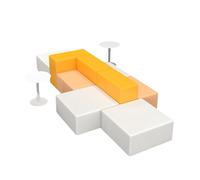 Modern Irregular Waiting Area Sofa Space-Saving Sectional Rounded Edge Stain-Resistant Seating Hotel & Hospital Reception(6)