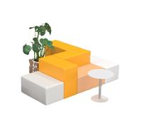 Modern Irregular Waiting Area Sofa Space-Saving Sectional Rounded Edge Stain-Resistant Seating Hotel & Hospital Reception(5)