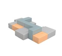 Modern Irregular Waiting Area Sofa Space-Saving Sectional Rounded Edge Stain-Resistant Seating Hotel & Hospital Reception(2)