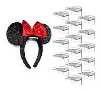 Modern JP Lot de 16 crochets adhésifs pour oreilles Disney - Support d'oreille minimaliste Disney, sans perçage, organisateur de bandeau à forte tenue - Breveté aux États-Unis, transparent