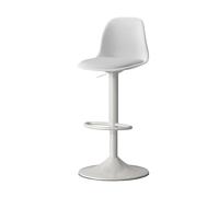 Modern Kitchen Adjustable Height Counter Chairs 360° Swivel Bar Stools with High Back for Kitchen Island Stools Pub Café Room White Base(White,62~82cm)