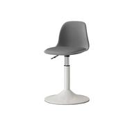 Modern Kitchen Adjustable Height Counter Chairs 360° Swivel Bar Stools with High Back for Kitchen Island Stools Pub Café Room White Base(Gray,38~52cm)