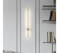 Modern LED Bathroom Wall Sconce - 350° Adjustable Black Vanity Lamp with Gold Finish 3 Color Change 80cm Size - Stylish Mirror Lighting for Contemporary Homes