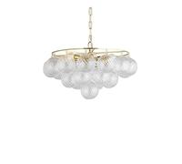 Modern LED Ceiling Glass Chandelier For Dining Room, Round Chandelier For Living Room, Dimmable