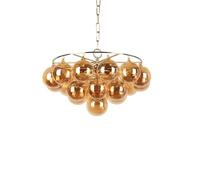 Modern LED Ceiling Glass Chandelier For Dining Room, Round Chandelier For Living Room, Dimmable