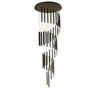 Modern Led Chandelier Minimalist Duplex Floor Fashion Atmosphere Nordic Living Room Lamp Villa Spiral Staircase Long Hanging (Color : Cool White Size : Dia80x300cm 49head) (Cool White Dia60x260cm 30