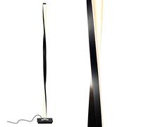 Modern LED Floor Lamp Nordic Metal Dimmable Floor Lights Standing Lamps Fixtures Living Room Bedroom Indoor Home Decor Luminaire (Body Color : Dimming Lampshade Color : Black) (Black Warm light)